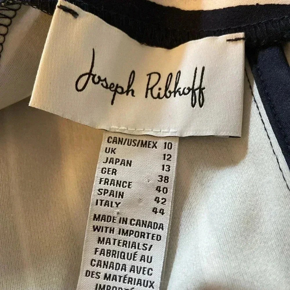 Joseph Ribkoff | Midnight Blue| White  Jacket - Picture 10 of 11